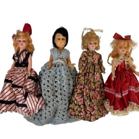 Vintage Arco? Dolls of the World Sleepy Eyed 5" - 8" Mixed Lot of 15 1950s 1960s - Picture 2 of 12